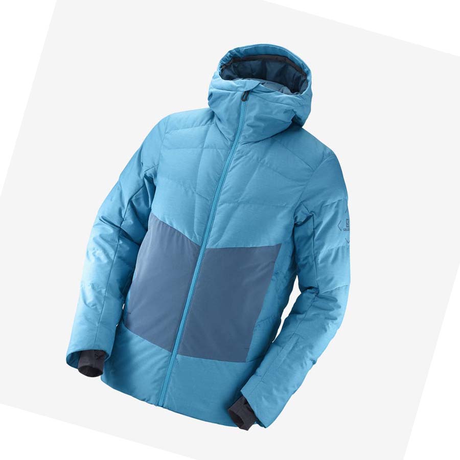 Salomon SNOWSHELTER INSULATED Kabát Férfi Kék | HU 2326RVD